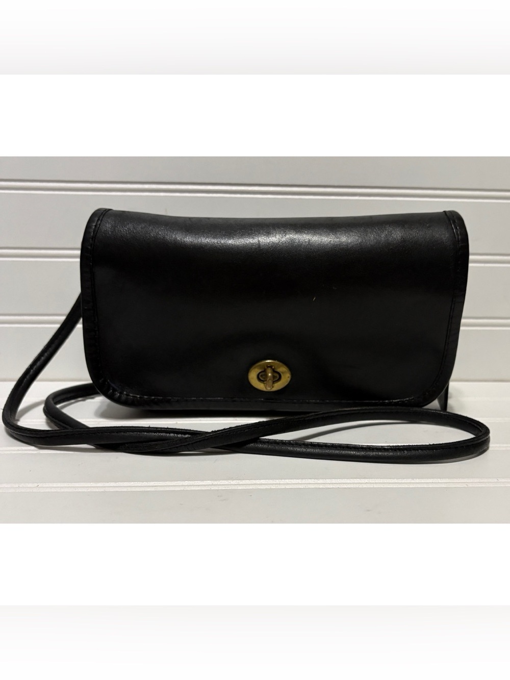 COACH Vintage Black DINKY Small Crossbody Shoulder Bag Made in New York City